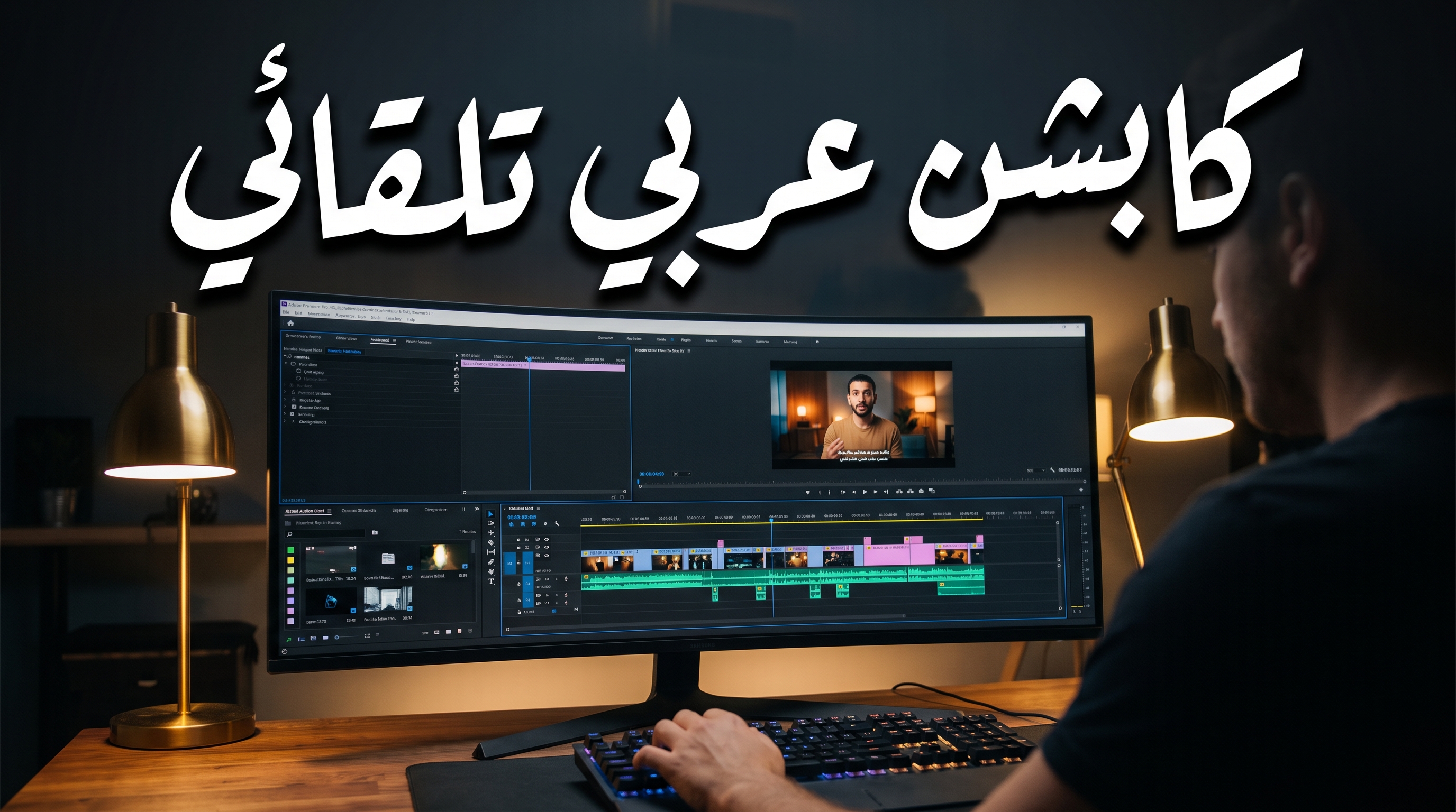 كيف تنشئ كابشن عربي تلقائي للريلز في أدوبي بريمير باسهل طريقة