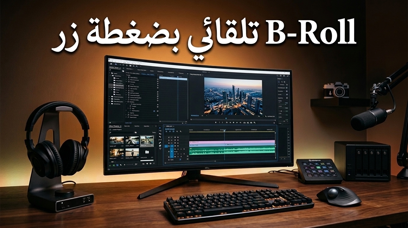 ليه البحث اليدوي عن B-Roll بيضيع نصف وقت المونتاج؟ (وكيف تضيفها بضغطة زر)